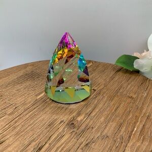 Swarovski Crystal Cone Rio Multi Colored Paperweight